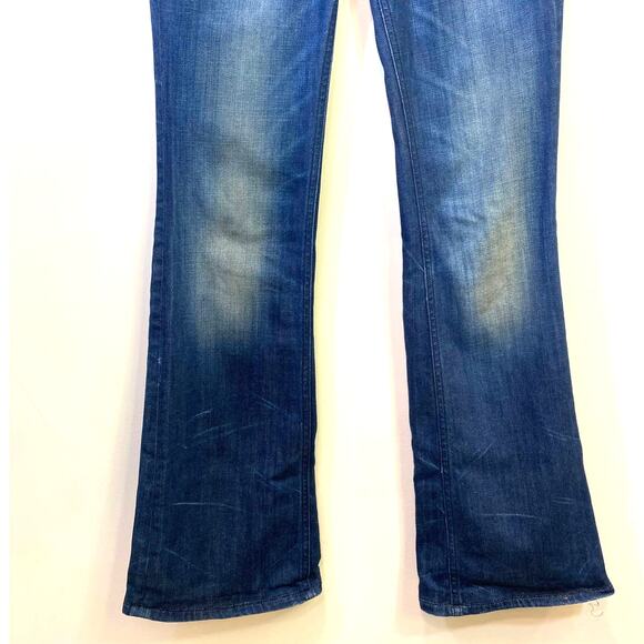 Diesel Louvely Flare Bottom Blue Wash Denim Jeans 27/34 - Picture 2 of 10